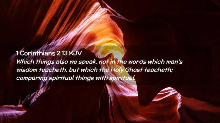 Picture 02 - 1 Corinthians 2:13 KJV Desktop Wallpaper - Which things also we speak, not in the words - Desktop Bible Verse Wallpaper