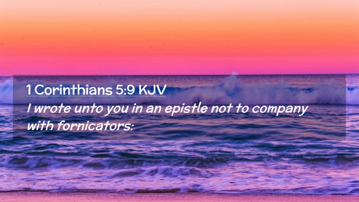 Picture 02 - 1 Corinthians 5:9 KJV Desktop Wallpaper - I wrote unto you in an epistle not to company - Desktop Bible Verse Wallpaper