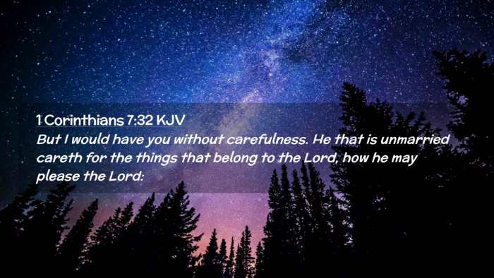 Picture 02 - 1 Corinthians 7:32 KJV Desktop Wallpaper - But I would have you without carefulness. He that - Desktop Bible Verse Wallpaper