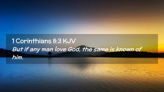 Picture 02 - 1 Corinthians 8:3 KJV Desktop Wallpaper - But if any man love God, the same is known of - Desktop Bible Verse Wallpaper