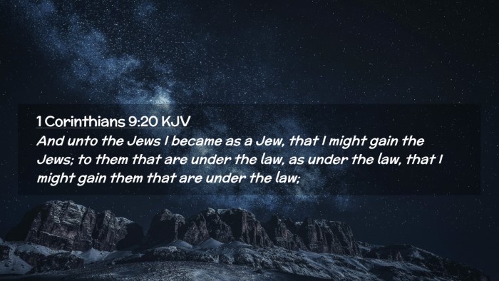 Picture 02 - 1 Corinthians 9:20 KJV Desktop Wallpaper - And unto the Jews I became as a Jew, that I might - Desktop Bible Verse Wallpaper