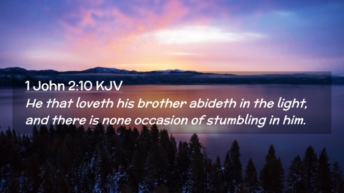 Picture 02 - 1 John 2:10 KJV Desktop Wallpaper - He that loveth his brother abideth in the light, - Desktop Bible Verse Wallpaper