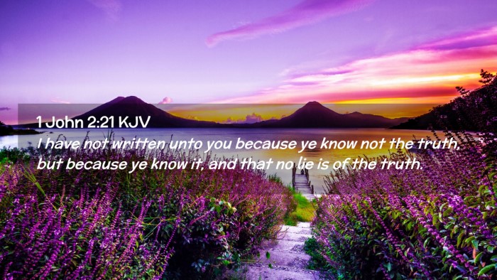 Picture 02 - 1 John 2:21 KJV Desktop Wallpaper - I have not written unto you because ye know not - Desktop Bible Verse Wallpaper
