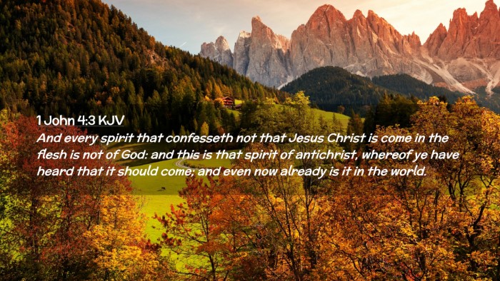 Picture 02 - 1 John 4:3 KJV Desktop Wallpaper - And every spirit that confesseth not that Jesus - Desktop Bible Verse Wallpaper