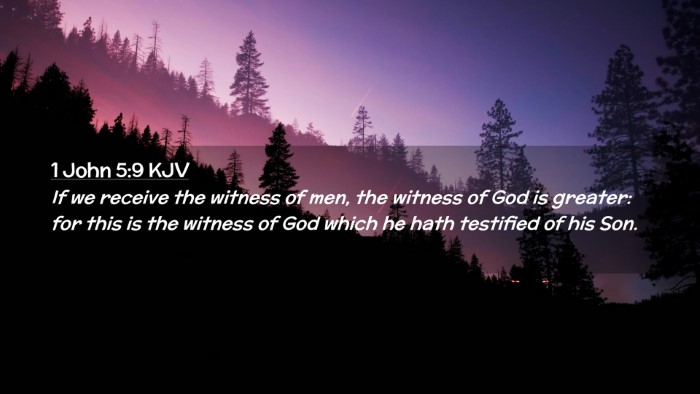 Picture 02 - 1 John 5:9 KJV Desktop Wallpaper - If we receive the witness of men, the witness of - Desktop Bible Verse Wallpaper