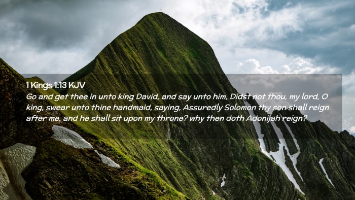 Picture 02 - 1 Kings 1:13 KJV Desktop Wallpaper - Go and get thee in unto king David, and say unto - Desktop Bible Verse Wallpaper