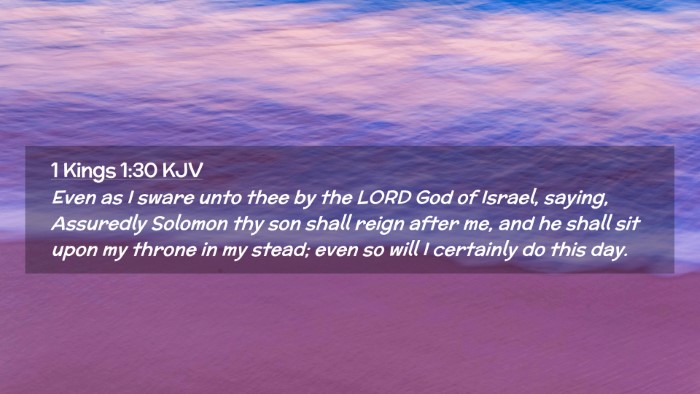 Picture 02 - 1 Kings 1:30 KJV Desktop Wallpaper - Even as I sware unto thee by the LORD God of - Desktop Bible Verse Wallpaper