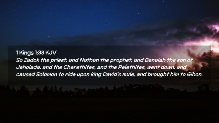 Picture 02 - 1 Kings 1:38 KJV Desktop Wallpaper - So Zadok the priest, and Nathan the prophet, and - Desktop Bible Verse Wallpaper
