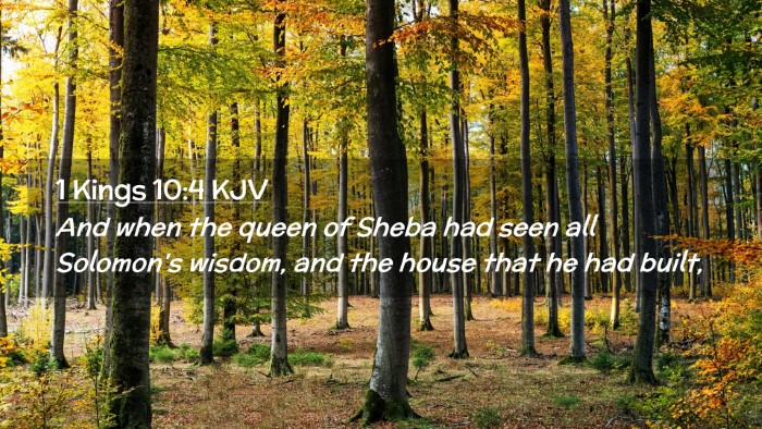 Picture 02 - 1 Kings 10:4 KJV Desktop Wallpaper - And when the queen of Sheba had seen all - Desktop Bible Verse Wallpaper