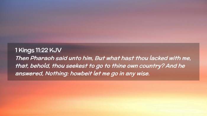 Picture 02 - 1 Kings 11:22 KJV Desktop Wallpaper - Then Pharaoh said unto him, But what hast thou - Desktop Bible Verse Wallpaper