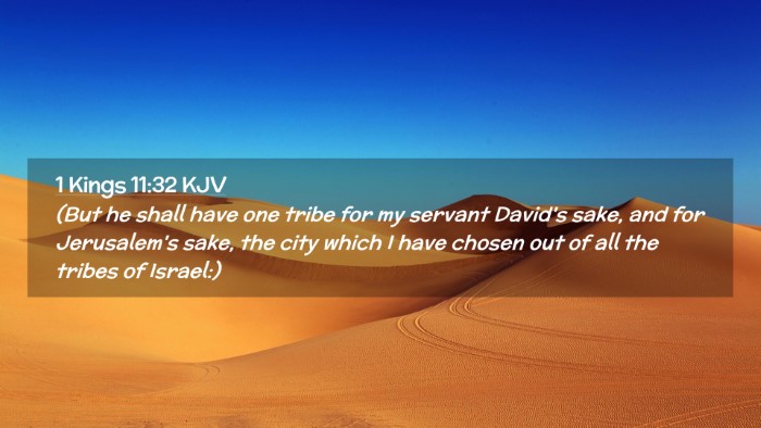 Picture 02 - 1 Kings 11:32 KJV Desktop Wallpaper - (But he shall have one tribe for my servant - Desktop Bible Verse Wallpaper