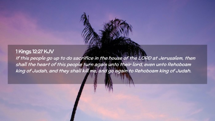 Picture 02 - 1 Kings 12:27 KJV Desktop Wallpaper - If this people go up to do sacrifice in the house - Desktop Bible Verse Wallpaper