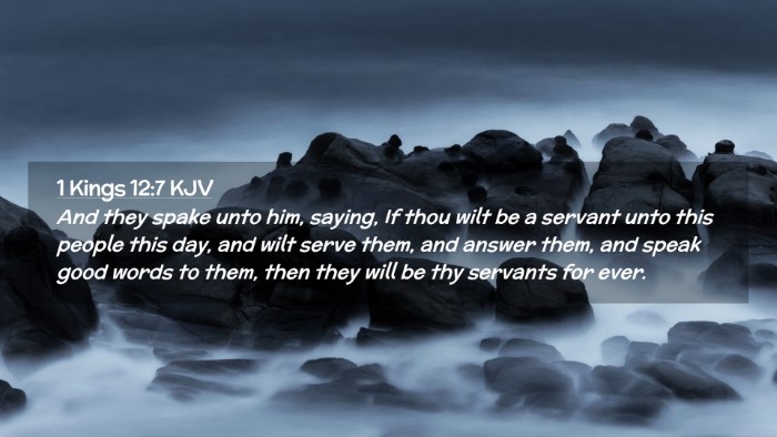 Picture 02 - 1 Kings 12:7 KJV Desktop Wallpaper - And they spake unto him, saying, If thou wilt be - Desktop Bible Verse Wallpaper