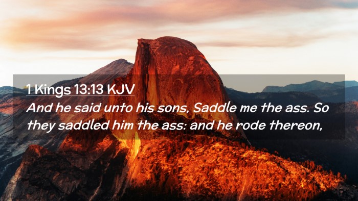 Picture 02 - 1 Kings 13:13 KJV Desktop Wallpaper - And he said unto his sons, Saddle me the ass. So - Desktop Bible Verse Wallpaper