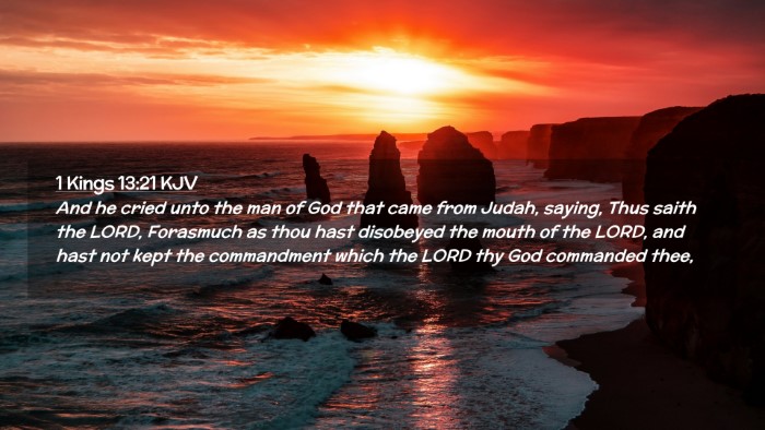 Picture 02 - 1 Kings 13:21 KJV Desktop Wallpaper - And he cried unto the man of God that came from - Desktop Bible Verse Wallpaper