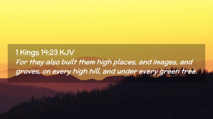 Picture 02 - 1 Kings 14:23 KJV Desktop Wallpaper - For they also built them high places, and images, - Desktop Bible Verse Wallpaper
