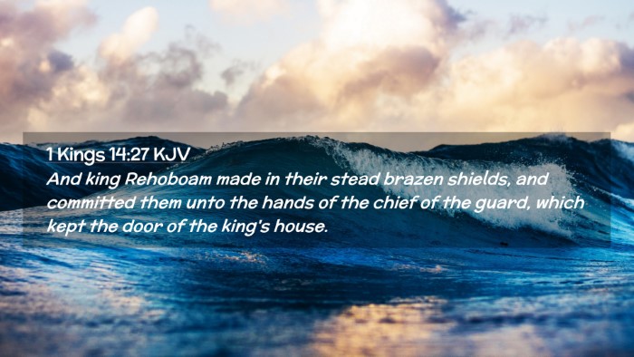 Picture 02 - 1 Kings 14:27 KJV Desktop Wallpaper - And king Rehoboam made in their stead brazen - Desktop Bible Verse Wallpaper