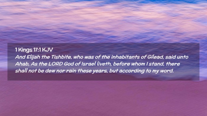 Picture 02 - 1 Kings 17:1 KJV Desktop Wallpaper - And Elijah the Tishbite, who was of the - Desktop Bible Verse Wallpaper