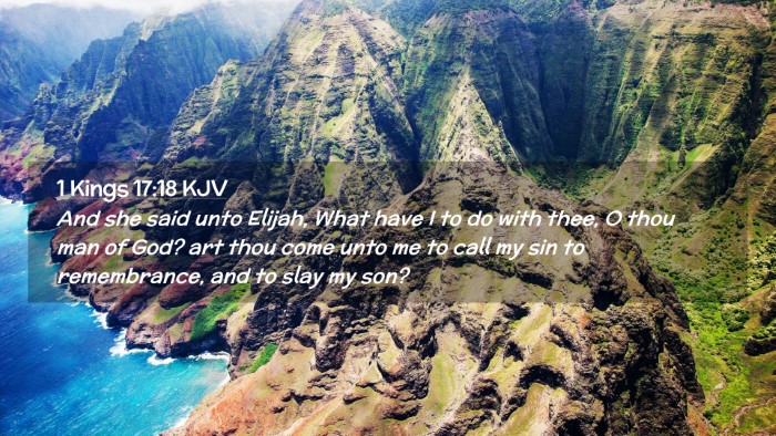 Picture 02 - 1 Kings 17:18 KJV Desktop Wallpaper - And she said unto Elijah, What have I to do with - Desktop Bible Verse Wallpaper