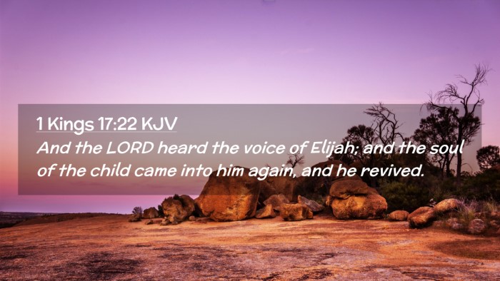 Picture 02 - 1 Kings 17:22 KJV Desktop Wallpaper - And the LORD heard the voice of Elijah; and the - Desktop Bible Verse Wallpaper