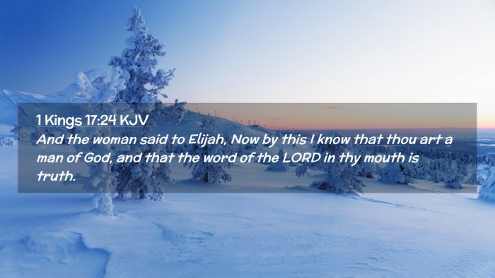 Picture 02 - 1 Kings 17:24 KJV Desktop Wallpaper - And the woman said to Elijah, Now by this I know - Desktop Bible Verse Wallpaper