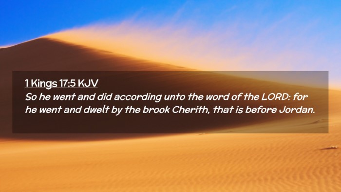 Picture 02 - 1 Kings 17:5 KJV Desktop Wallpaper - So he went and did according unto the word of the - Desktop Bible Verse Wallpaper
