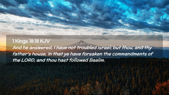 Picture 02 - 1 Kings 18:18 KJV Desktop Wallpaper - And he answered, I have not troubled Israel; but - Desktop Bible Verse Wallpaper