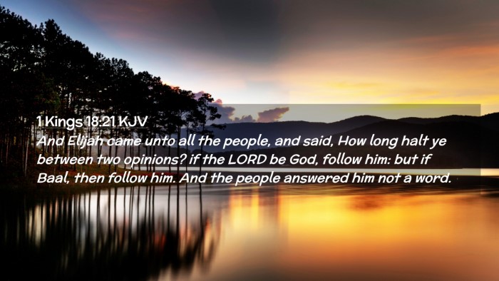 Picture 02 - 1 Kings 18:21 KJV Desktop Wallpaper - And Elijah came unto all the people, and said, - Desktop Bible Verse Wallpaper