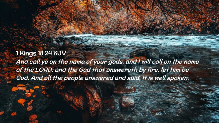 Picture 02 - 1 Kings 18:24 KJV Desktop Wallpaper - And call ye on the name of your gods, and I will - Desktop Bible Verse Wallpaper