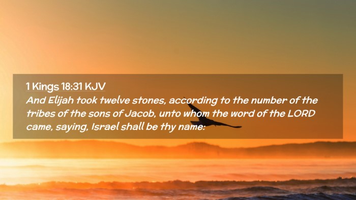 Picture 02 - 1 Kings 18:31 KJV Desktop Wallpaper - And Elijah took twelve stones, according to the - Desktop Bible Verse Wallpaper