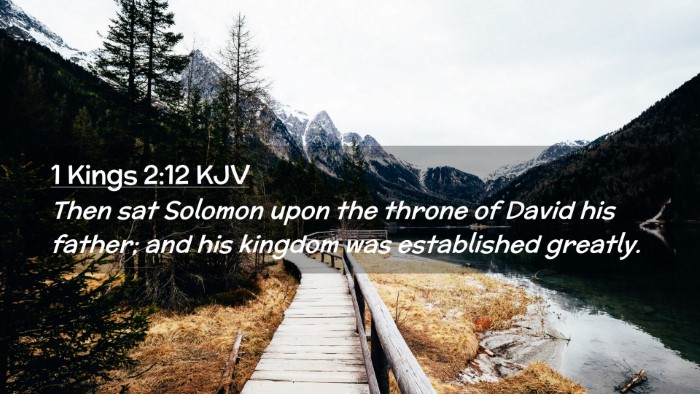Picture 02 - 1 Kings 2:12 KJV Desktop Wallpaper - Then sat Solomon upon the throne of David his - Desktop Bible Verse Wallpaper