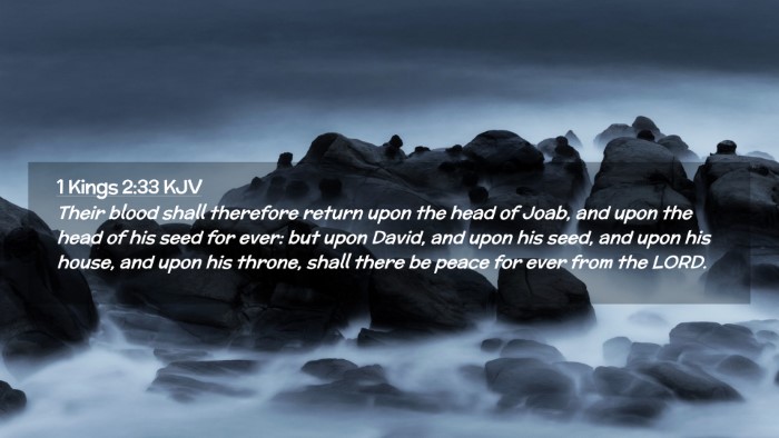 Picture 02 - 1 Kings 2:33 KJV Desktop Wallpaper - Their blood shall therefore return upon the head - Desktop Bible Verse Wallpaper