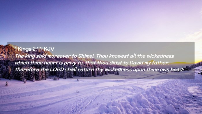 Picture 02 - 1 Kings 2:44 KJV Desktop Wallpaper - The king said moreover to Shimei, Thou knowest - Desktop Bible Verse Wallpaper