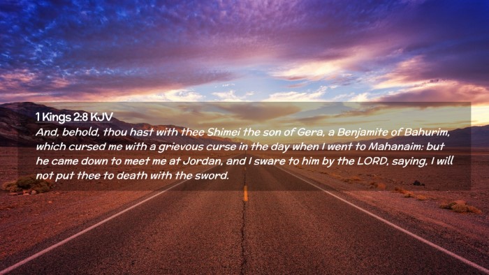 Picture 02 - 1 Kings 2:8 KJV Desktop Wallpaper - And, behold, thou hast with thee Shimei the son - Desktop Bible Verse Wallpaper