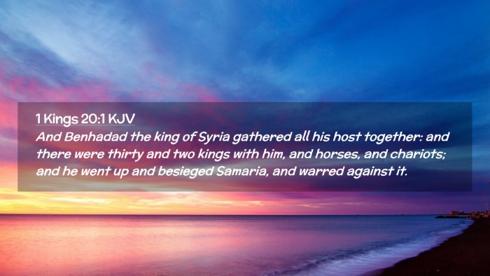Picture 02 - 1 Kings 20:1 KJV Desktop Wallpaper - And Benhadad the king of Syria gathered all his - Desktop Bible Verse Wallpaper