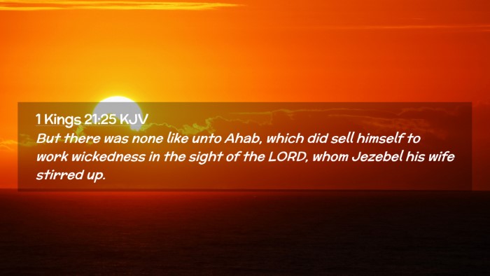 Picture 02 - 1 Kings 21:25 KJV Desktop Wallpaper - But there was none like unto Ahab, which did sell - Desktop Bible Verse Wallpaper
