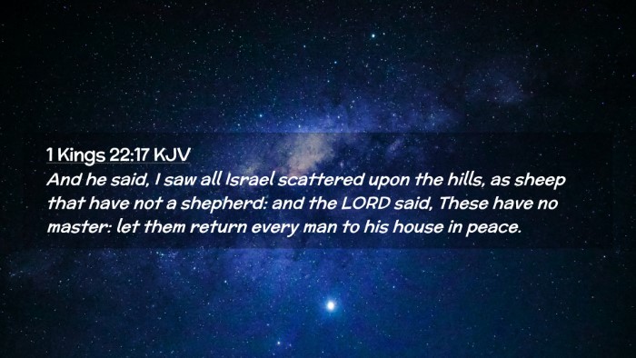 Picture 02 - 1 Kings 22:17 KJV Desktop Wallpaper - And he said, I saw all Israel scattered upon the - Desktop Bible Verse Wallpaper