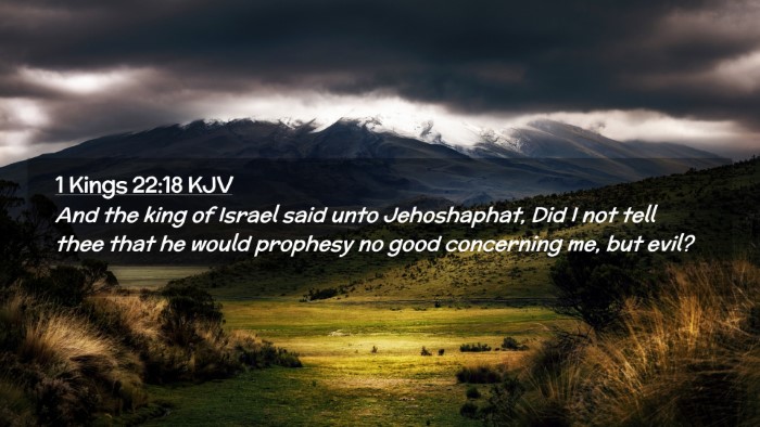 Picture 02 - 1 Kings 22:18 KJV Desktop Wallpaper - And the king of Israel said unto Jehoshaphat, Did - Desktop Bible Verse Wallpaper