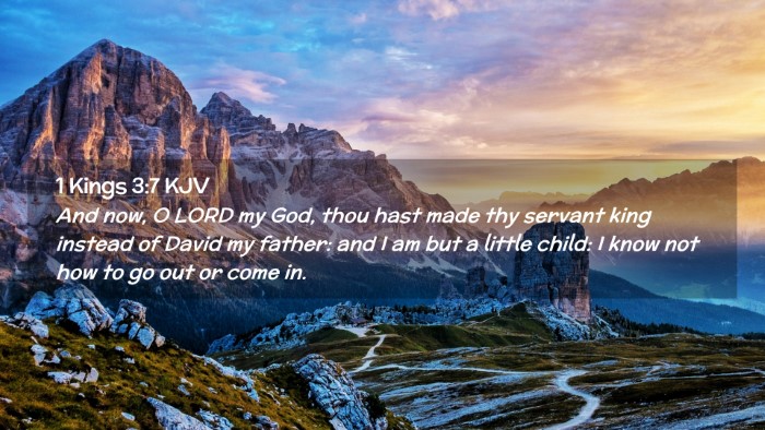 Picture 02 - 1 Kings 3:7 KJV Desktop Wallpaper - And now, O LORD my God, thou hast made thy - Desktop Bible Verse Wallpaper