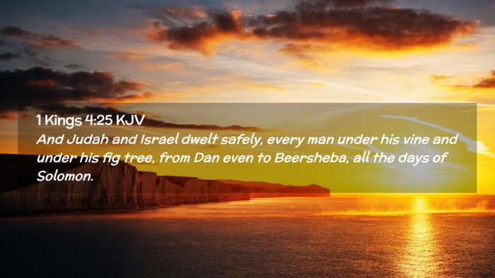 Picture 02 - 1 Kings 4:25 KJV Desktop Wallpaper - And Judah and Israel dwelt safely, every man - Desktop Bible Verse Wallpaper