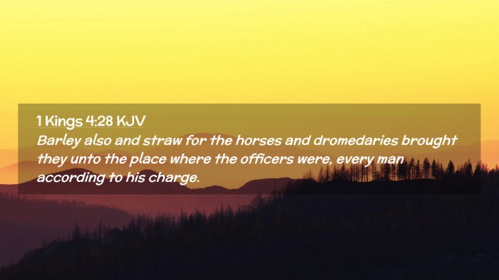 Picture 02 - 1 Kings 4:28 KJV Desktop Wallpaper - Barley also and straw for the horses and - Desktop Bible Verse Wallpaper