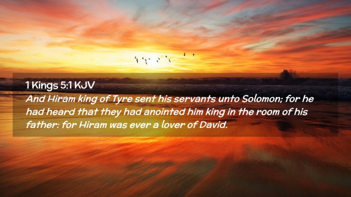 Picture 02 - 1 Kings 5:1 KJV Desktop Wallpaper - And Hiram king of Tyre sent his servants unto - Desktop Bible Verse Wallpaper