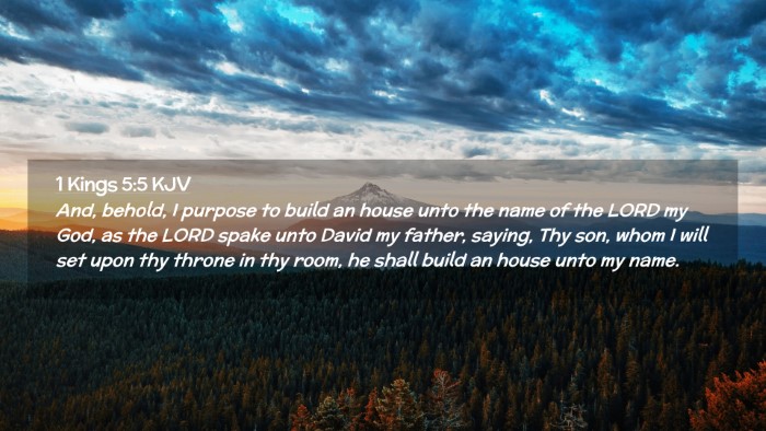 Picture 02 - 1 Kings 5:5 KJV Desktop Wallpaper - And, behold, I purpose to build an house unto the - Desktop Bible Verse Wallpaper