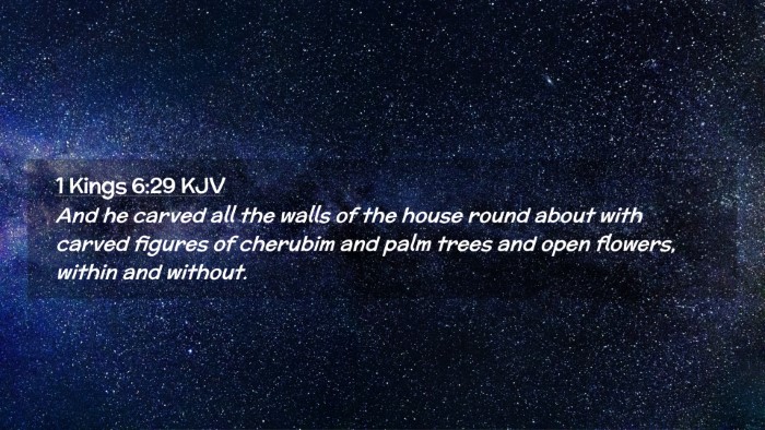 Picture 02 - 1 Kings 6:29 KJV Desktop Wallpaper - And he carved all the walls of the house round - Desktop Bible Verse Wallpaper