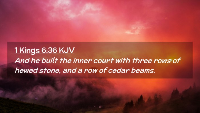 Picture 02 - 1 Kings 6:36 KJV Desktop Wallpaper - And he built the inner court with three rows of - Desktop Bible Verse Wallpaper