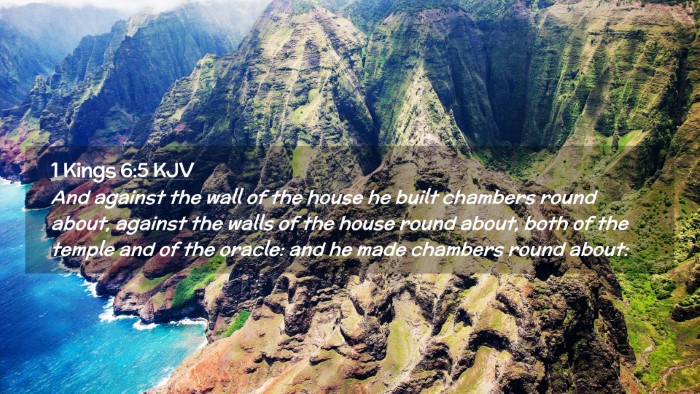 Picture 02 - 1 Kings 6:5 KJV Desktop Wallpaper - And against the wall of the house he built - Desktop Bible Verse Wallpaper