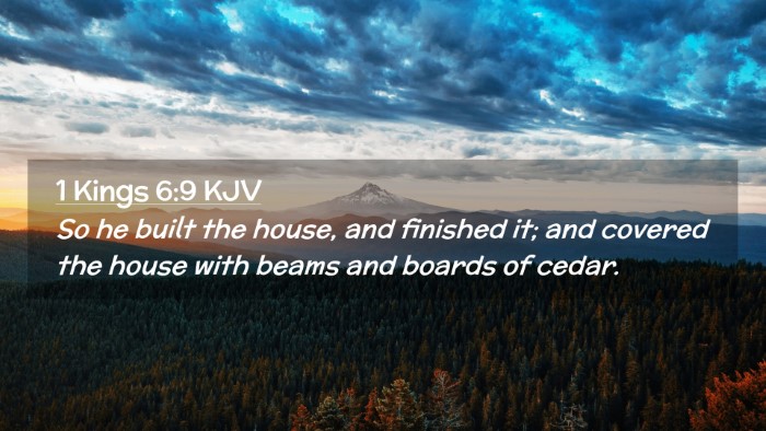 Picture 02 - 1 Kings 6:9 KJV Desktop Wallpaper - So he built the house, and finished it; and - Desktop Bible Verse Wallpaper