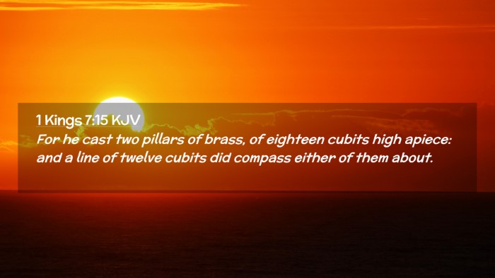 Picture 02 - 1 Kings 7:15 KJV Desktop Wallpaper - For he cast two pillars of brass, of eighteen - Desktop Bible Verse Wallpaper