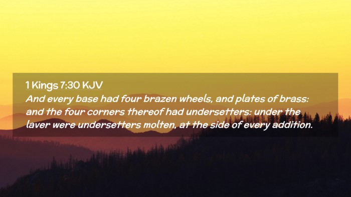 Picture 02 - 1 Kings 7:30 KJV Desktop Wallpaper - And every base had four brazen wheels, and plates - Desktop Bible Verse Wallpaper