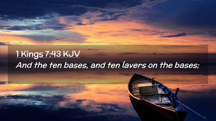 Picture 02 - 1 Kings 7:43 KJV Desktop Wallpaper - And the ten bases, and ten lavers on the - Desktop Bible Verse Wallpaper